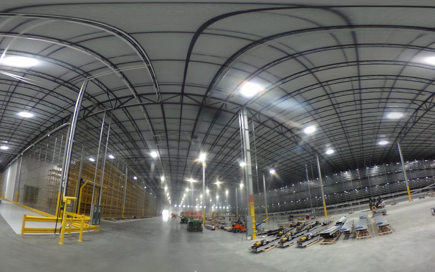 Conveyor and guarded work areas inside the ACE distribution center
