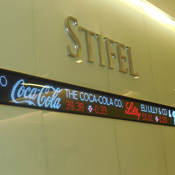 Real-time stock ticker installed at Stifel Financial