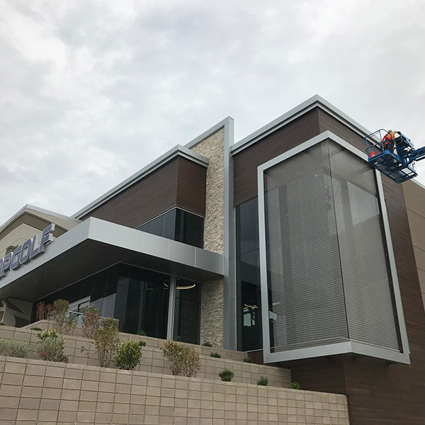Exterior electrical and lighting work at Top Golf Chesterfield