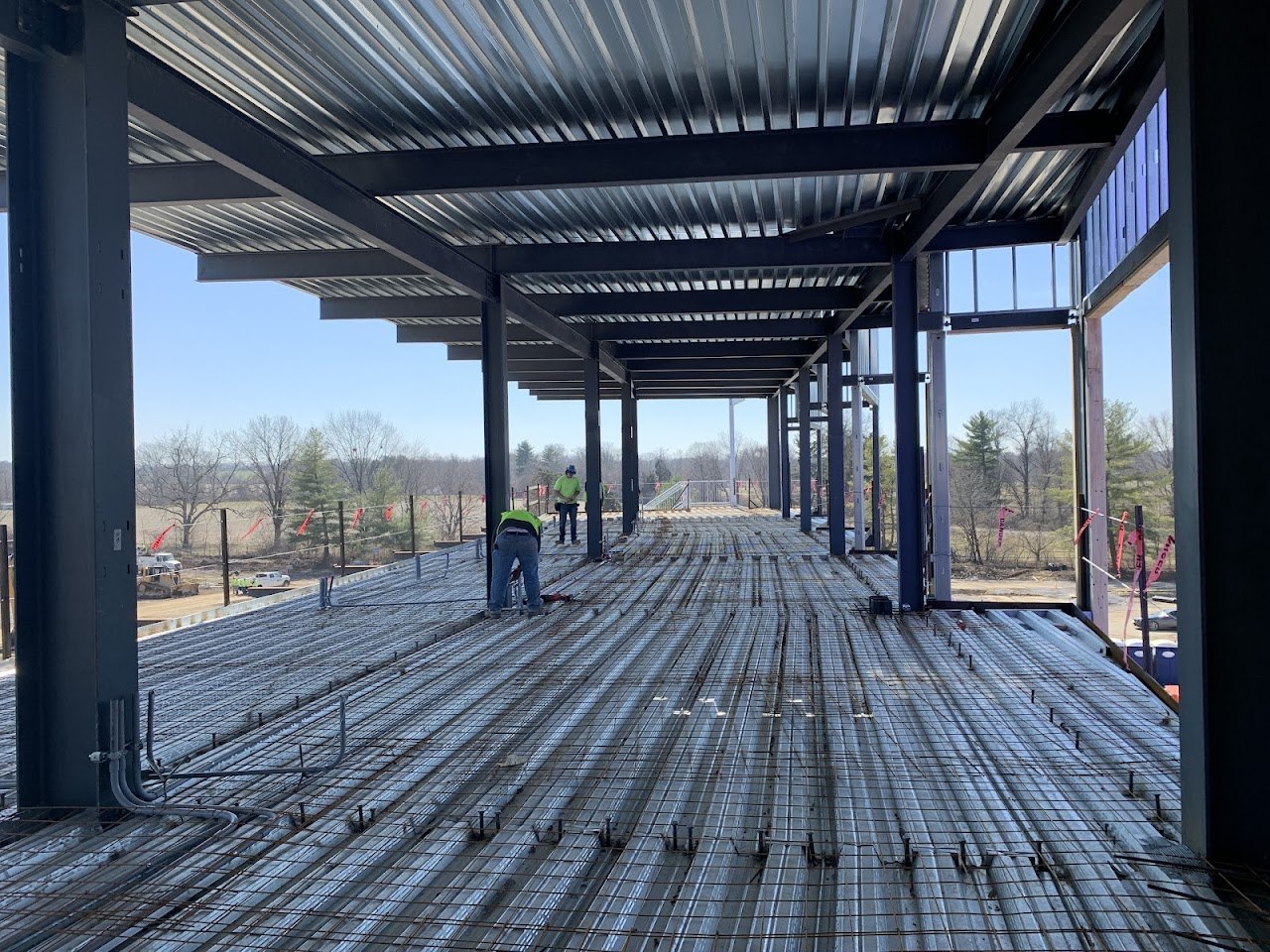 Upper deck construction at Top Golf Midtown